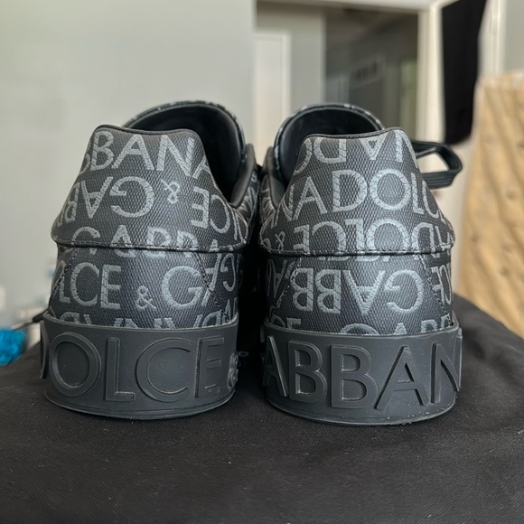 Dolce & Gabbana Portofino Logo Jacquard Lace-Up Sneakers